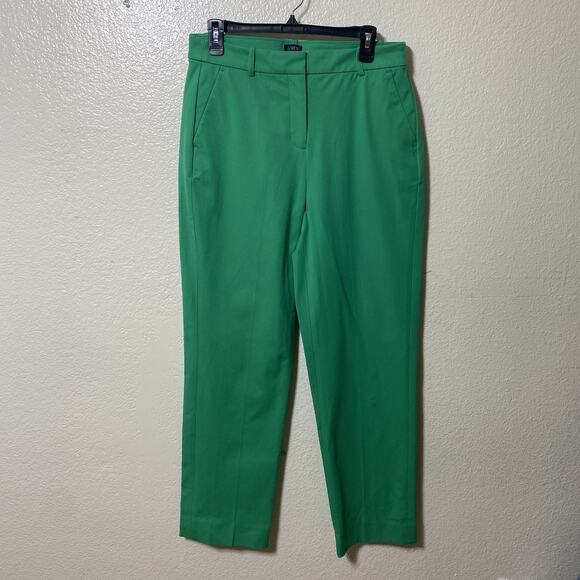J CREW Kallie Pant Modern Clover Green Stretchy Classic Straight Leg Sz 10T NWT - Picture 3 of 12